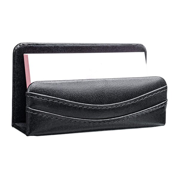 Dacasso Classic Black Leather Business Card Holder AG-1007 - main